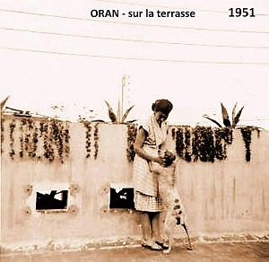Oran - dans la terrasse- 1951